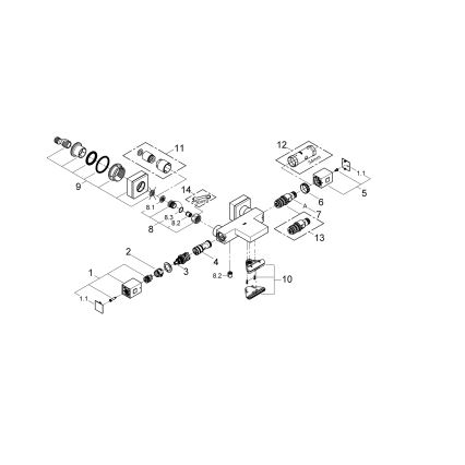 GROHE 34497000 - Termostatická vaňová batéria GROHTHERM CUBE DN 15 lesklý chróm
