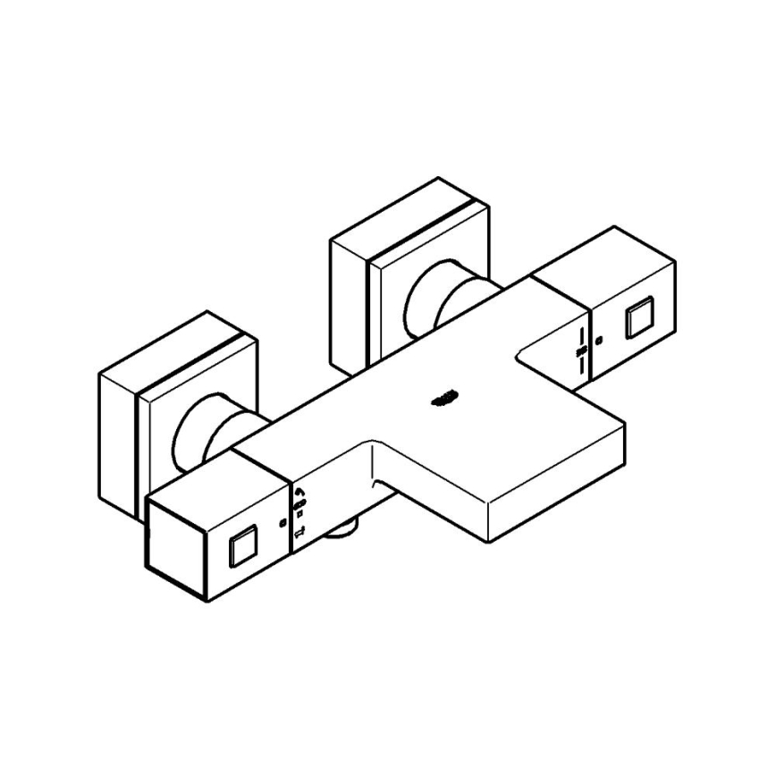 GROHE 34497000 - Termostatická vaňová batéria GROHTHERM CUBE DN 15 lesklý chróm