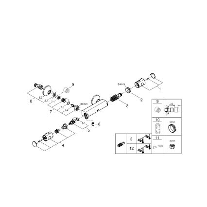 GROHE 34558000 - Termostatická sprchová batéria GROHTHERM 800 DN 15 lesklý chróm