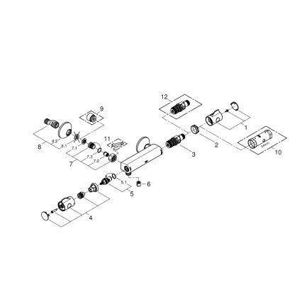 GROHE 34558000 - Termostatická sprchová batéria GROHTHERM 800 DN 15 lesklý chróm