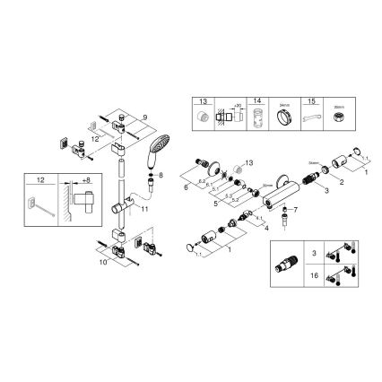 GROHE 34597001 - Termostatická sprchová batéria PRECISION START DN 15 chróm