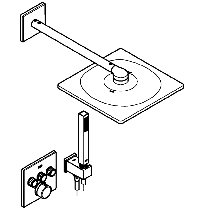 GROHE 34712000 - Sprchová súprava SMARTCONTROL 310 × 310 mm lesklý chróm