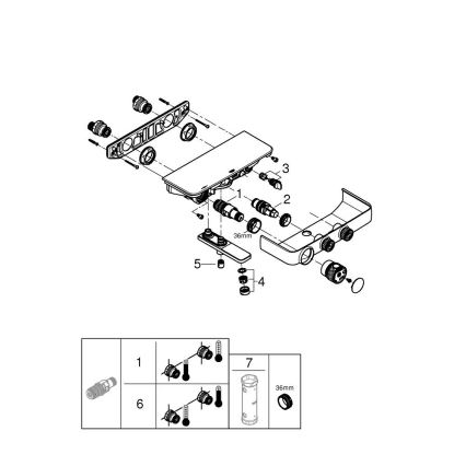 GROHE 34718000 - Termostatická vaňová batéria GROHTHERM SMARTCONTROL 12” chróm