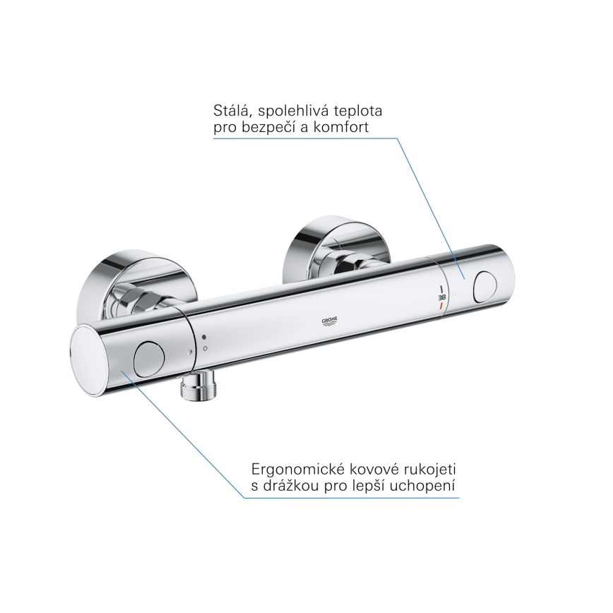 GROHE 34765000-Termostatická sprchová batéria GROHTHERM COSMOPOLITAN DN 15 chróm
