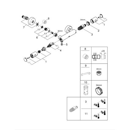 GROHE 34773000 - Termostatická sprchová batéria PRECISION GET DN 15 lesklý chróm