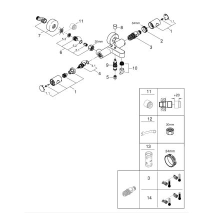GROHE 34774000 - Termostatická vaňová batéria PRECISION GET DN 15 lesklý chróm