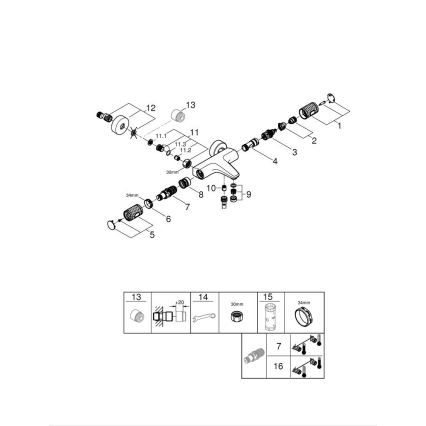 GROHE 34788000 - Termostatická vaňová batéria PRECISION FEEL DN 15 lesklý chróm