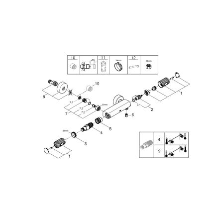 GROHE 34790000 - Termostatická sprchová batéria PRECISION FEEL DN 15 chróm