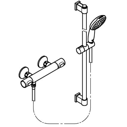 GROHE 34805001 - Sprchová súprava s termostatickou batériou PRECISION FLOW DN 15 lesklý chróm