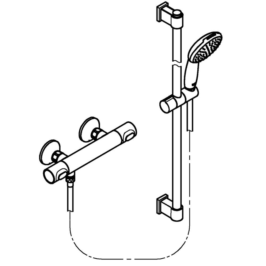 GROHE 34805001 - Sprchová súprava s termostatickou batériou PRECISION FLOW DN 15 lesklý chróm