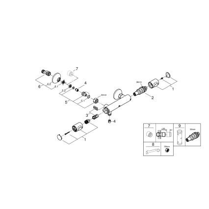 GROHE 34840000 - Termostatická sprchová batéria PRECISION DN 15 lesklý chróm