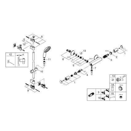 GROHE 34854001 - Termostatická sprchová batéria PRECISION START 900 mm chróm