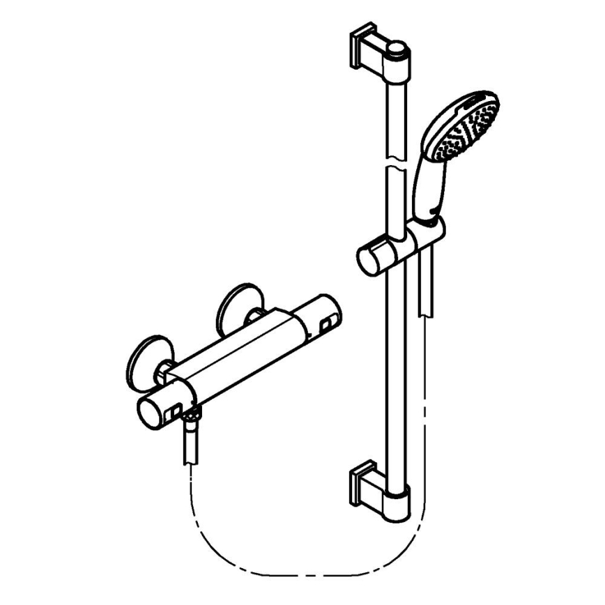 GROHE 34854001 - Termostatická sprchová batéria PRECISION START 900 mm chróm