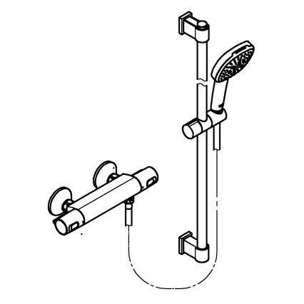 GROHE 34855003 - Termostatická sprchová batéria PRECISION TREND 150 mm chróm