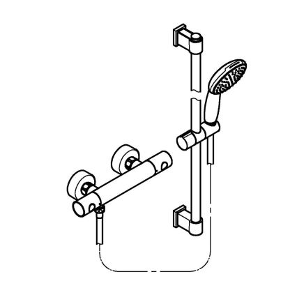 GROHE 34856000 - Termostatická sprchová batéria PRECISION GET 600 mm chróm