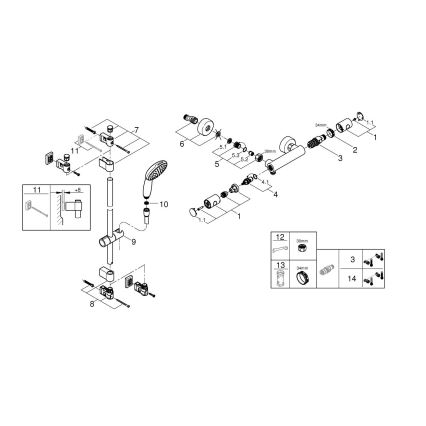 GROHE 34857000 - Termostatická sprchová batéria PRECISION GET 12” lesklý chróm