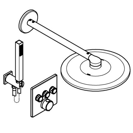 GROHE 34875000 - Sprchový systém PRECISION SMARTCONTROL 310 mm lesklý chróm
