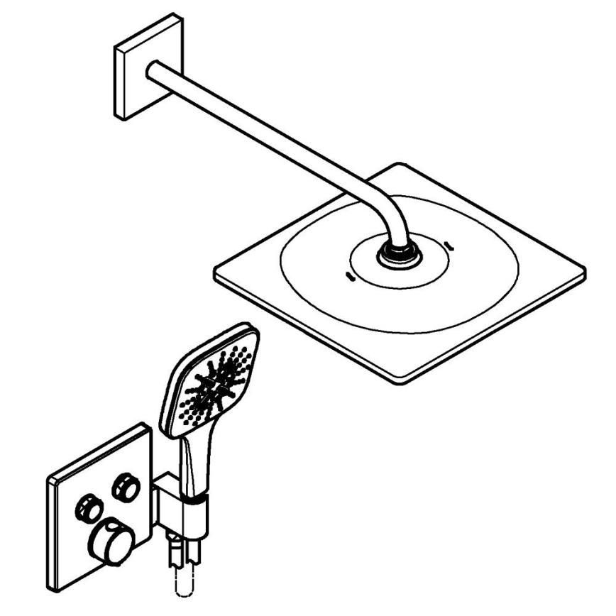 GROHE 34876000 - Sprchový systém PRECISION SMARTCONTROL 310 × 310 mm chróm