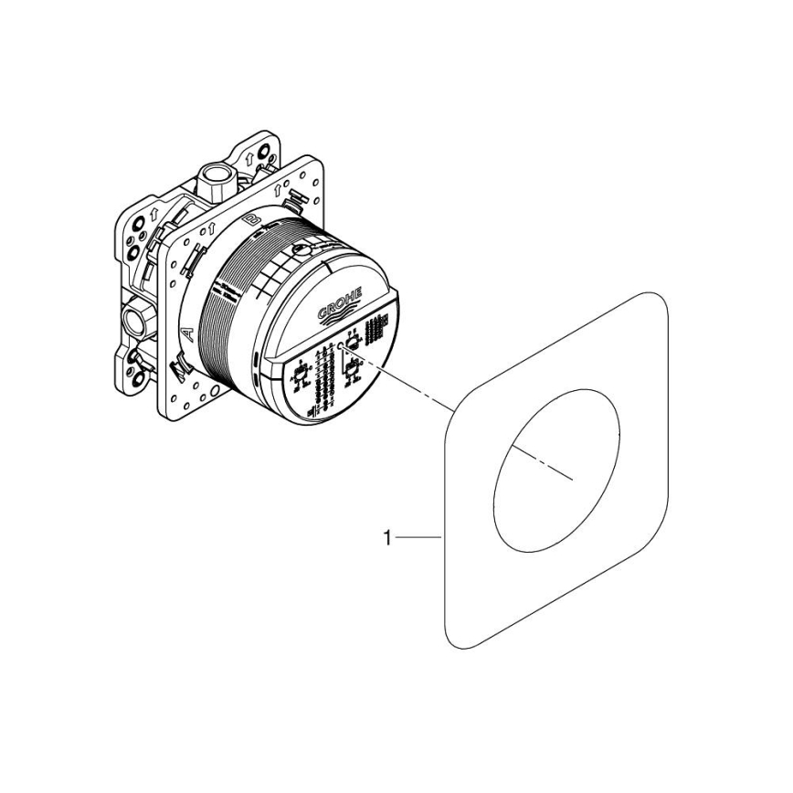 GROHE 35600000 - Univerzálne podomietkové teleso RAPIDO SMARTBOX DN 15 chróm