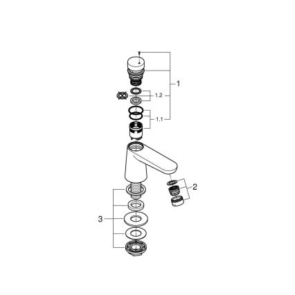 GROHE 36265000-Samo-zatvárací stojanový ventil EUROECO COSMOPOLITAN T DN 15 chróm