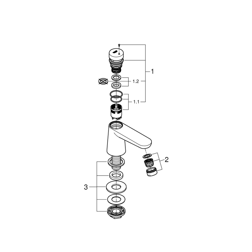 GROHE 36265000-Samo-zatvárací stojanový ventil EUROECO COSMOPOLITAN T DN 15 chróm