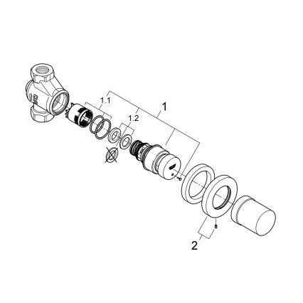 GROHE 36268000-Samozatvárací priechodný ventil EUROECO COSMOPOLITAN T DN 15 chróm
