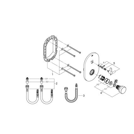 GROHE 36321000 - Samozatváracia sprchová batéria EUROSMART COSMOPOLITAN T chróm