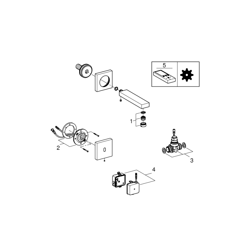 GROHE 36442000 - Infračervená elektronická batéria EUROCUBE E lesklý chróm