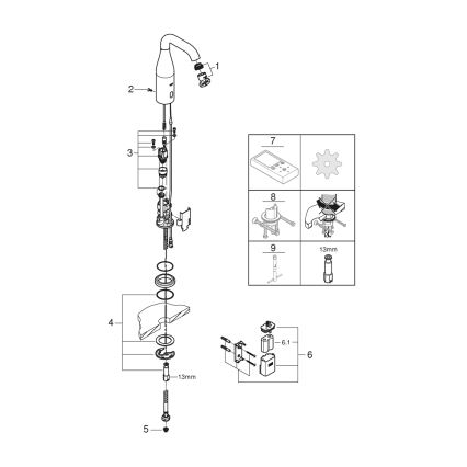 GROHE 36446000 - Infračervená elektronická batéria ESSENCE E lesklý chróm