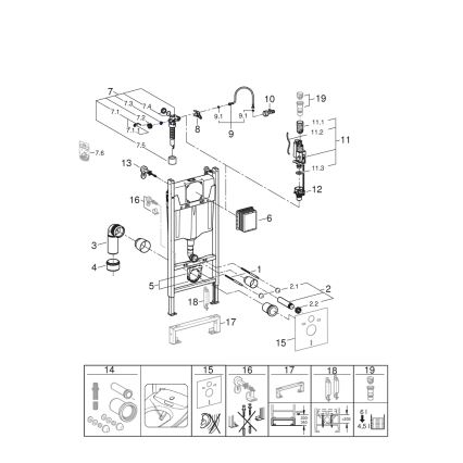 GROHE 36497000 - Modul pre WC SOLIDO 1,13 m biely