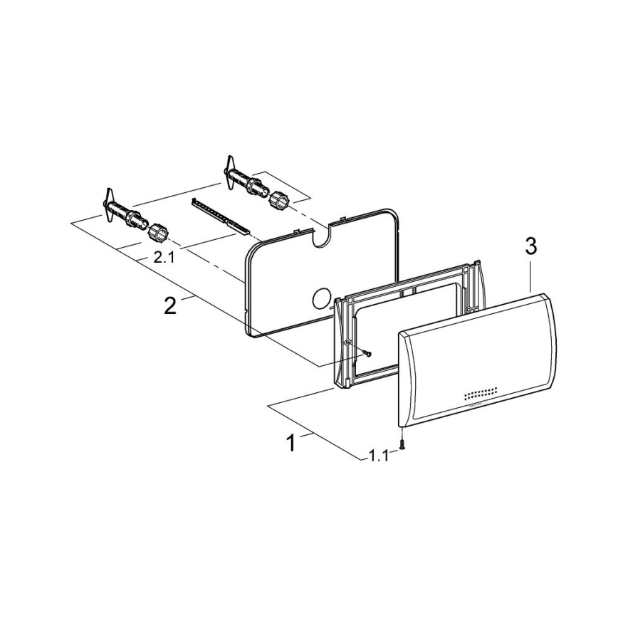 GROHE 37053SH0 - Splachovacie tlačidlo CLASSIC 330 × 190 mm biela