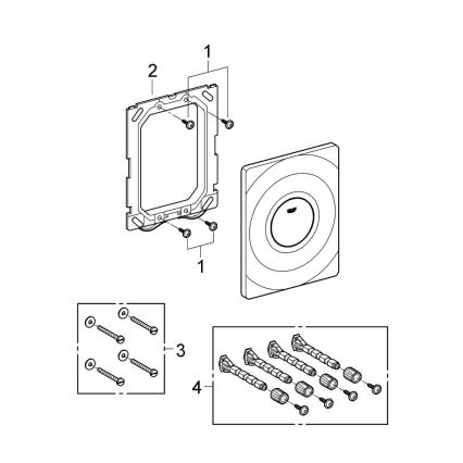 GROHE 37063SH0 - Ovládacie tlačidlo SURF 156 × 197 mm biele