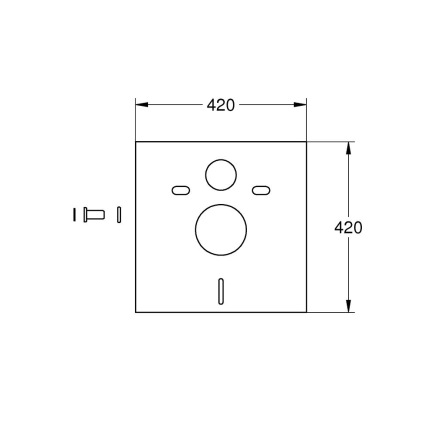 GROHE 37131000 - Tlmiaca sada pre WC biela