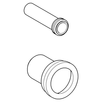 GROHE 37311K00 - Prívodná a odtoková súprava pre WC 150 mm čierna
