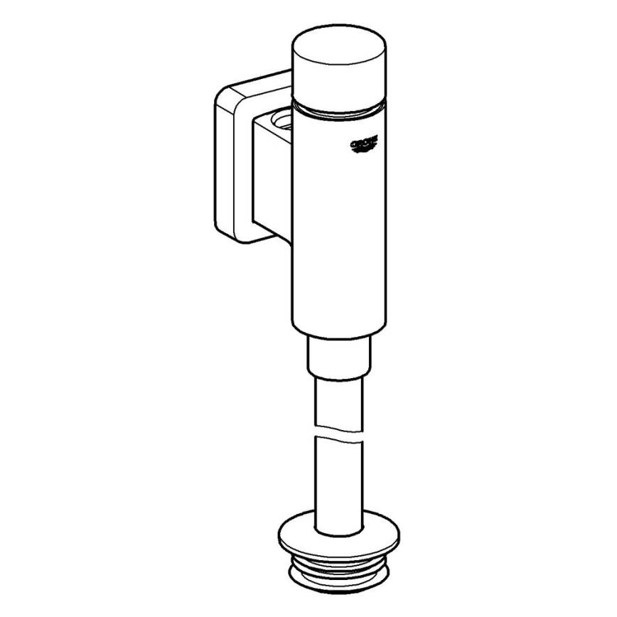 GROHE 37339000 - splachovač pre pisoár RONDO 12” lesklý chróm
