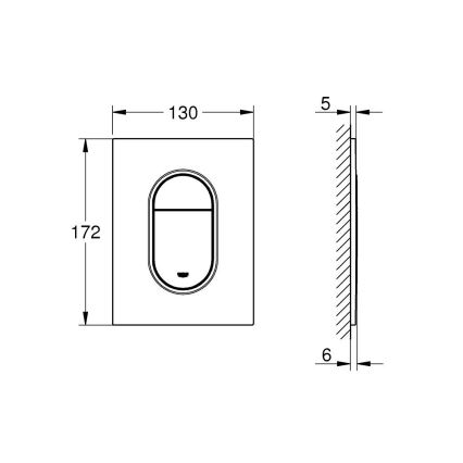 GROHE 37624DA0 - Ovládacie tlačidlo 130 × 172 mm bronzové