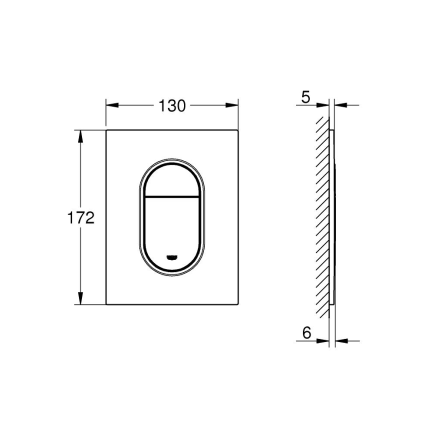 GROHE 37624DA0 - Ovládacie tlačidlo 130 × 172 mm bronzové