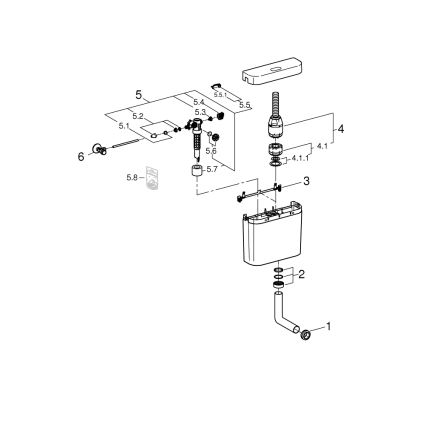 GROHE 37791SH0 - Splachovacia nádržka PS biela
