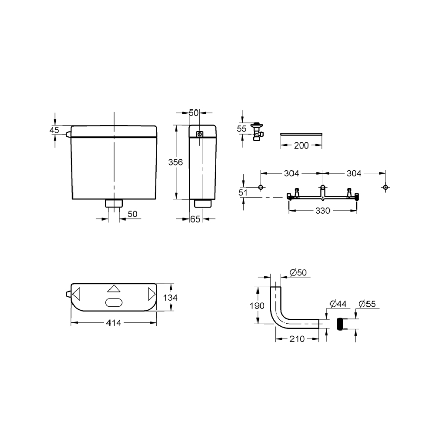 GROHE 37791SH0 - Splachovacia nádržka PS biela