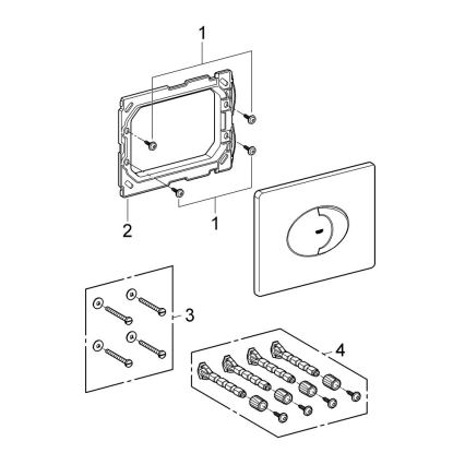 GROHE 38506SH0 - Splachovacie tlačidlo SKATE AIR 156 × 197 mm biela