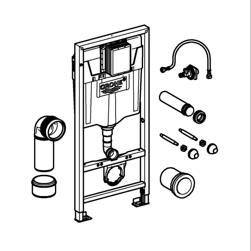 GROHE 38528001 - Modul pre WC RAPID SL 1,13 m biela