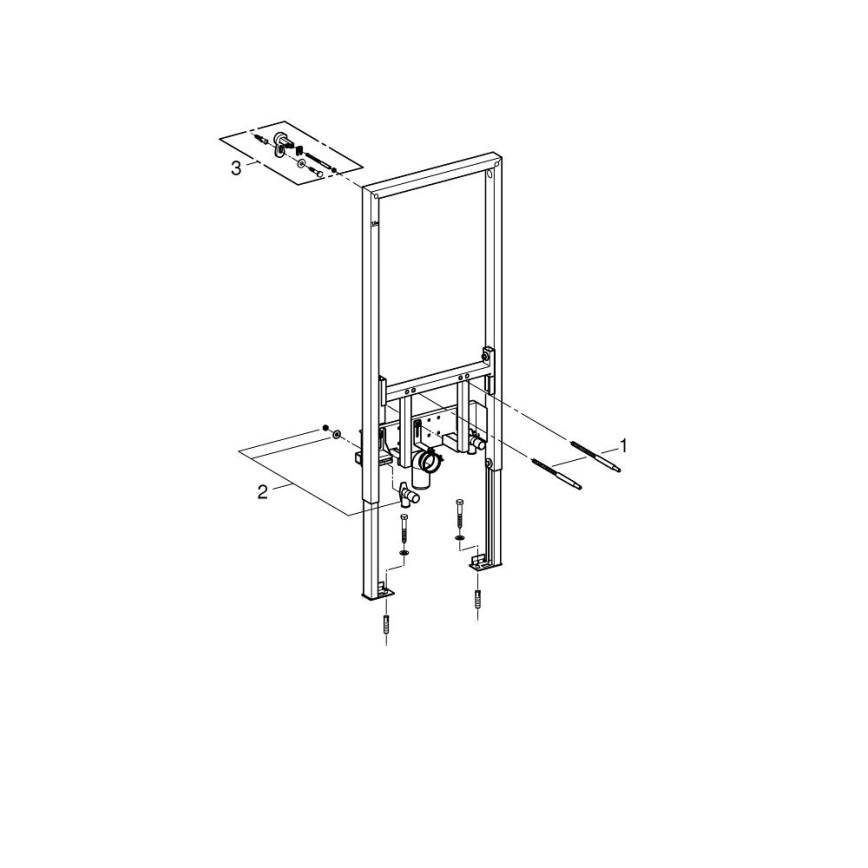 GROHE 38553001 - Modul pre bidet RAPID SL 1,13 m, biely