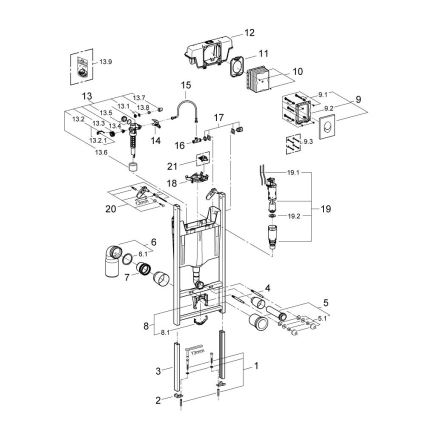 GROHE 3855800M - Nástenné pripojenie RAPID SL 130-230 mm lesklý chróm