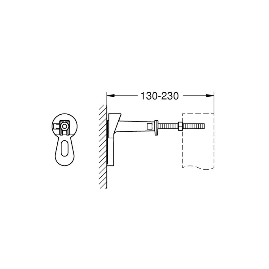 GROHE 3855800M - Nástenné pripojenie RAPID SL 130-230 mm lesklý chróm