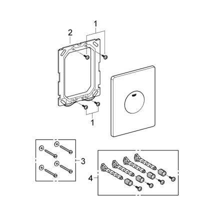 GROHE 38573SH0 - Splachovacie tlačidlo SKATE 156 × 197 mm biela