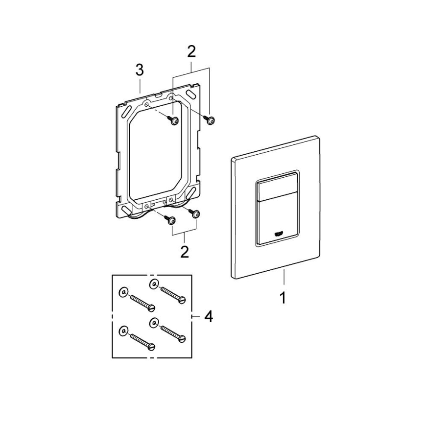 GROHE 38732DC0 - splachovacie tlačidlo SKATE COSMOPOLITAN 156 × 197 mm nerezová oceľ