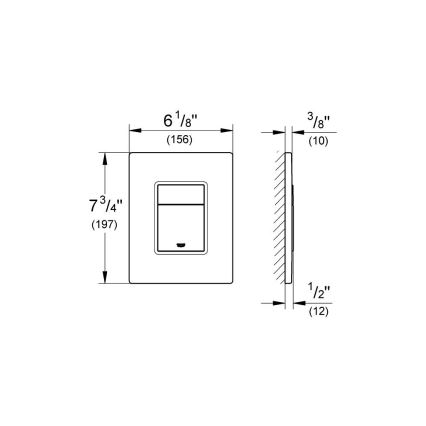 GROHE 38732DL0 - Splachovacie tlačidlo SKATE COSMOPOLITAN 156 × 197 mm medené