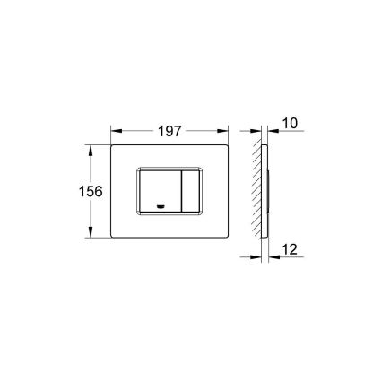 GROHE 38732P00 - Splachovacie tlačidlo SKATE COSMOPOLITAN 156 × 197 mm chróm