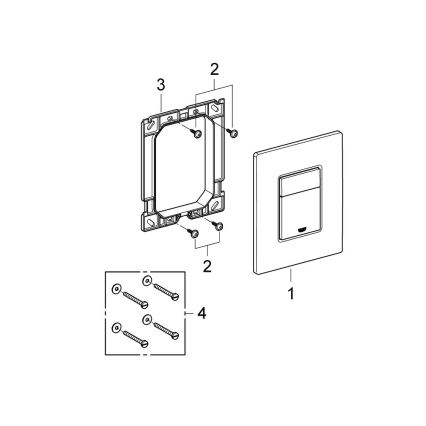 GROHE 38732SD0 - Ovládacie tlačidlo SKATE COSMOPOLITAN 156 × 197 mm nerezové