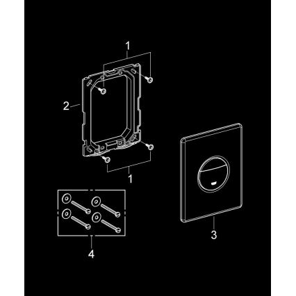 GROHE 38765000 - Splachovacie tlačidlo NOVA COSMOPOLITAN 156 × 197 mm chróm